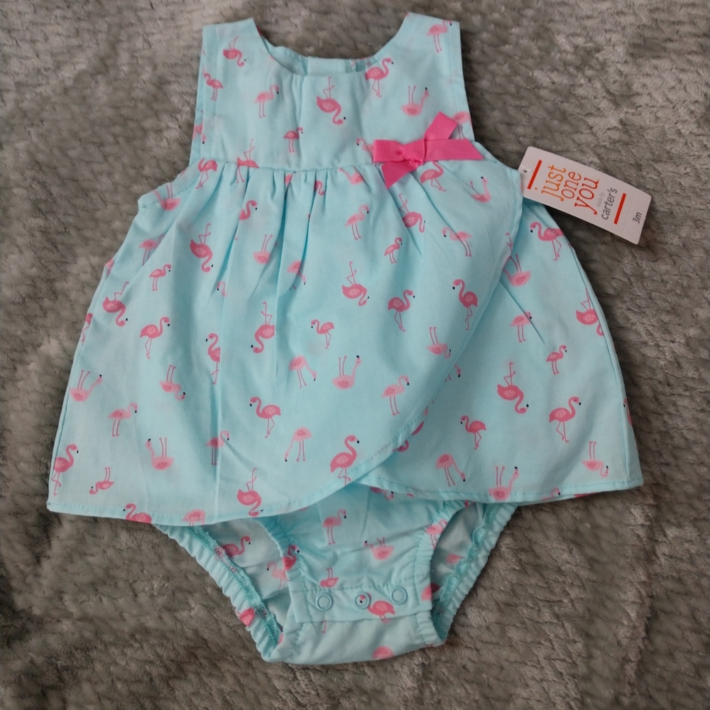 Flamingo dress 3 month baby girl NWT Carter's